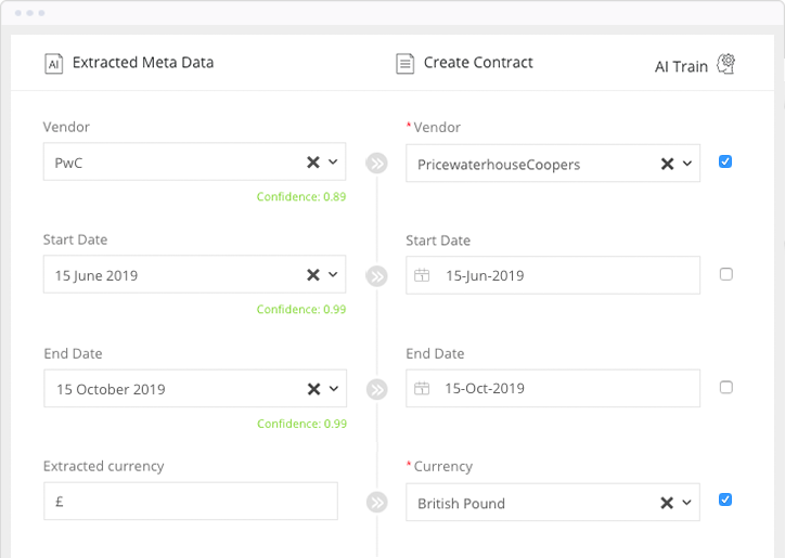 Metadata extraction using AI Train